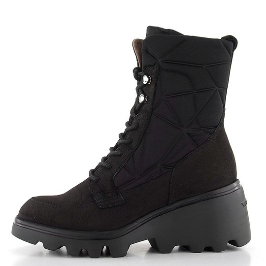 Wonders šněrovací kotník na klínku Negro G-7004