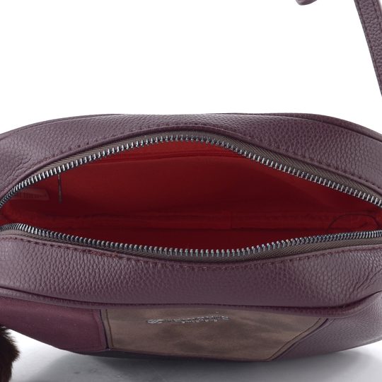 Remonte sešívaná crossbody kabelka s přívěškem vínová/fialová Q0674-35