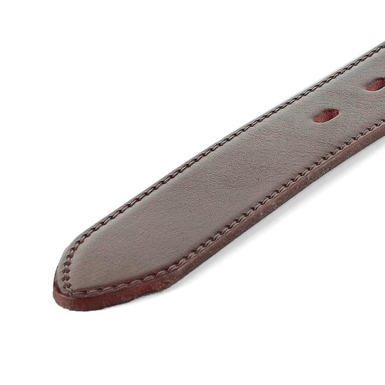 Kožený opasek vínový s leštěnou sponou 32 mm