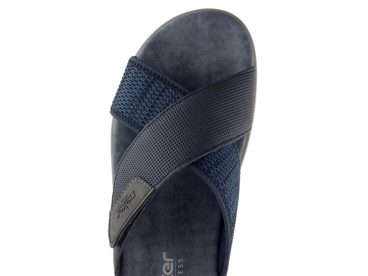 Rieker pánské pantofle s kříženými pásky modré 29083-14