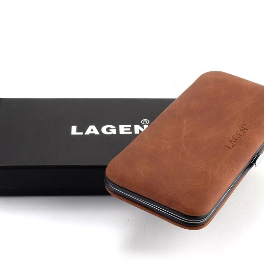 Manikúra s kvalitními nástroji a kovovým rámečkem hnědá 70098