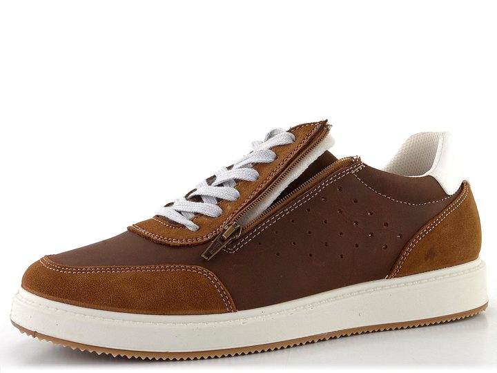 Ara hnědé pánské polobotky Genua Cognac/Weiss 11-26101-14