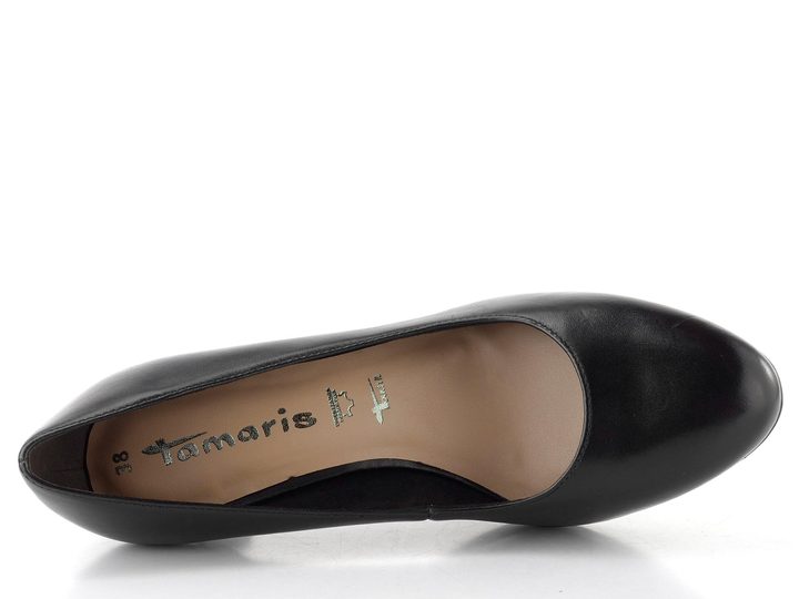Tamaris kožené hladké lodičky Black 1-22410-41