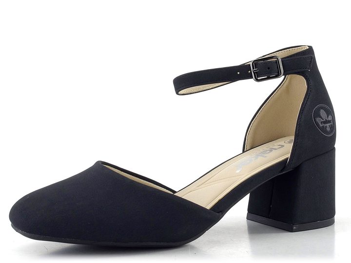 Rieker otevřené lodičky s kotníkovým páskem tmavě modré 44762-14