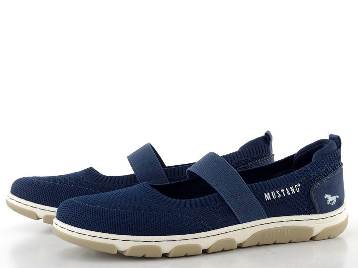 Mustang sportovnější baleríny s páskem navy 26M0582003