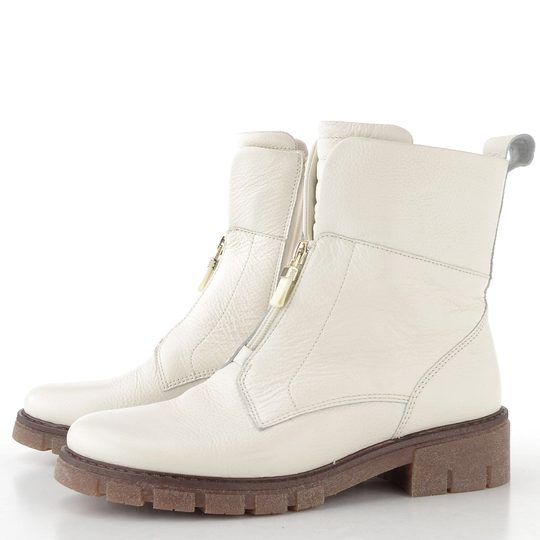 Ara dámský kotník se středovým zipem krémový Dover 12-23130-08