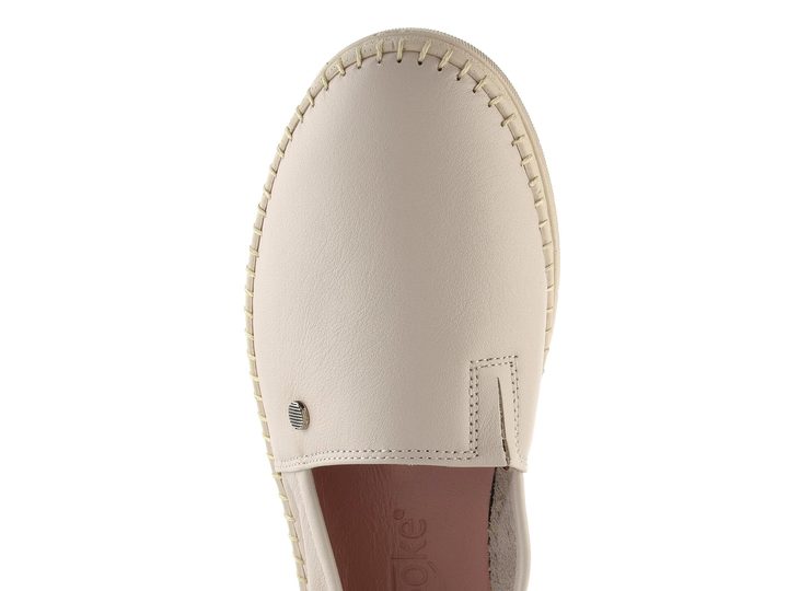 Looke kožené mokasíny Pascale krémové L0599_64