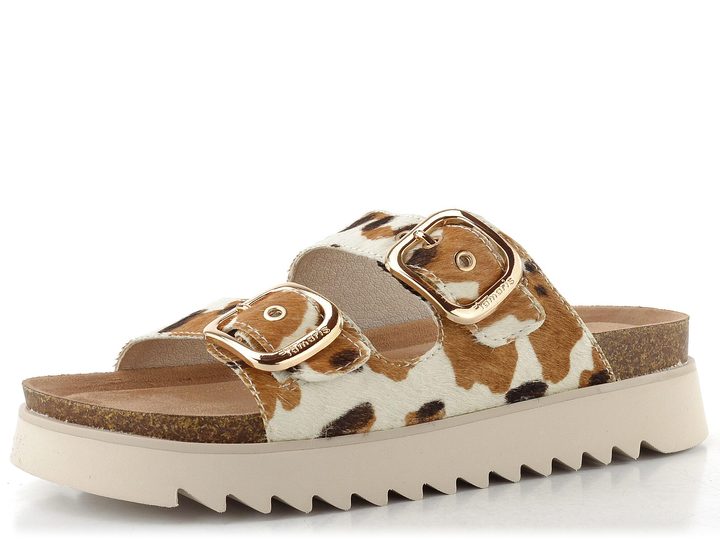 Tamaris kožené strakaté pantofle Cow 1-27519-46