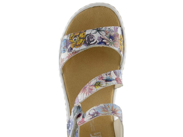 Rieker barevné sandály s potiskem květin 659C7-92