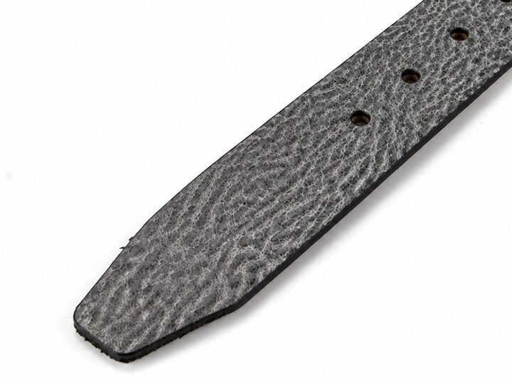 Šedý kožený opasok 38 mm
