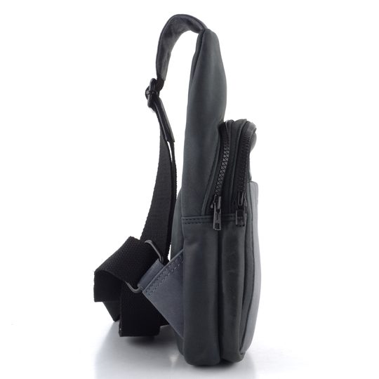 Kožený batoh s jedním popruhem černý/tmavě modrý BLC-23-2663