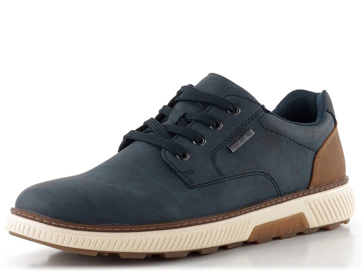 Rieker pánske šnurovacie poltopánky s membránou tmavo modré B3317-14