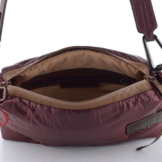 Hispanitas nylonová kabelka s dvoma popruhmi wine BI254151