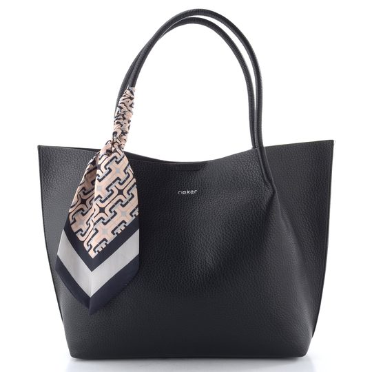 Rieker shopper kabelka so stuhou a vnútornou etue čiernou H1399-00