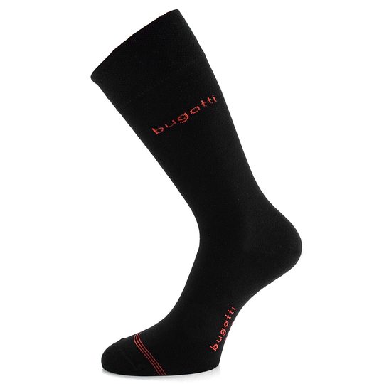Bugatti hladké ponožky černé 5 pack business socks 6260X