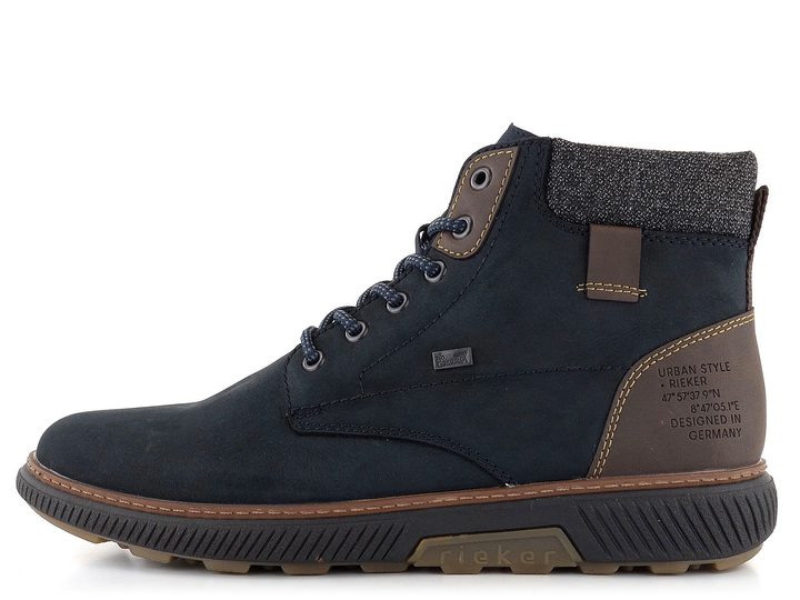 Rieker pánský kotník s membránou modrošedý B3343-15