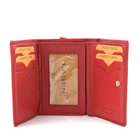 Lagen peněženka se zipovou kapsou Red LM-2520E/GK