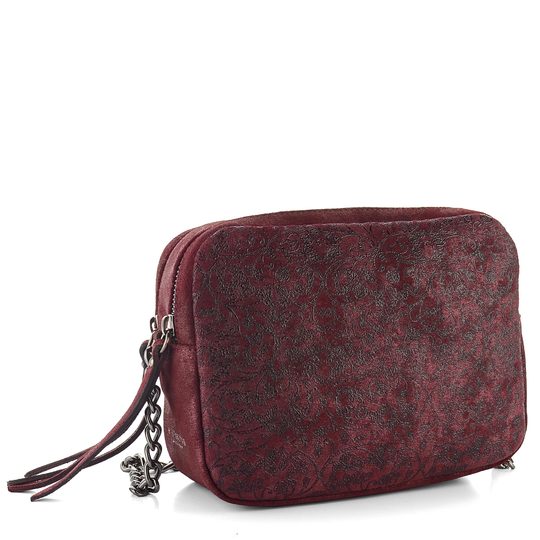 Hispanitas crossbody kabelka brokátová Bordo BI75571