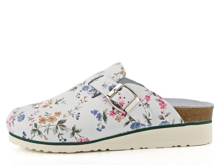 Moosbacher šľapky fuzbetové bambus/biela folklor 518