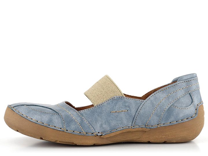 Josef Seibel baleríny s pružinkou na nártu jeans modré 59689258