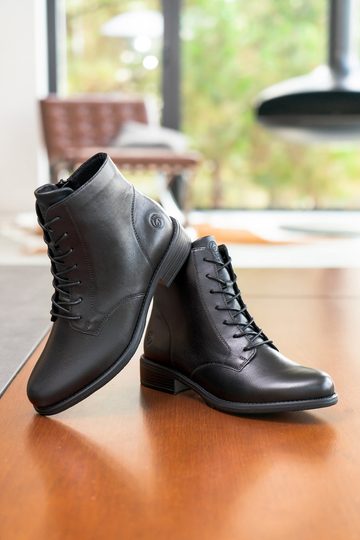 Remonte elegantní kotník šněrovací černý D0F73-01