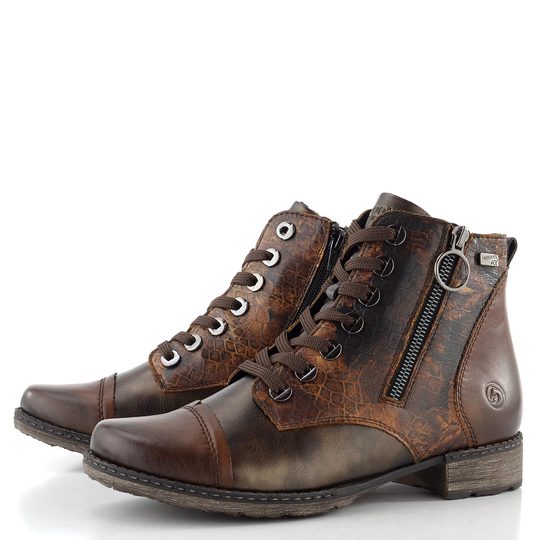 Remonte šněrovací kotník s membránou tmavě hnědý D4382-25