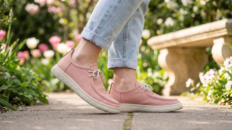 Looke šnurovacie poltopánky Isabeau powder pink L1161_66