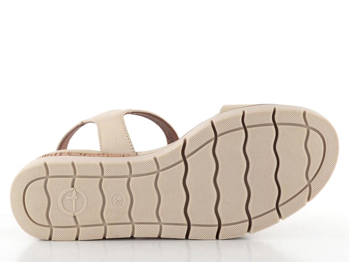 Tamaris kožené sandále na kline Ivory 1-28258-44