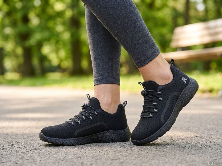 Rieker Sport černé prozouvací tenisky M5070-00