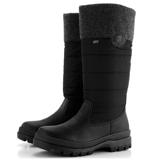 Rieker kozačky s membránou šedo-černé X9090-00