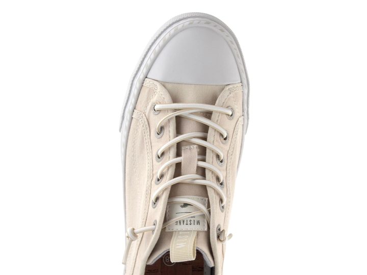 Mustang plátěné tenisky na platformě ivory 1376-308-243