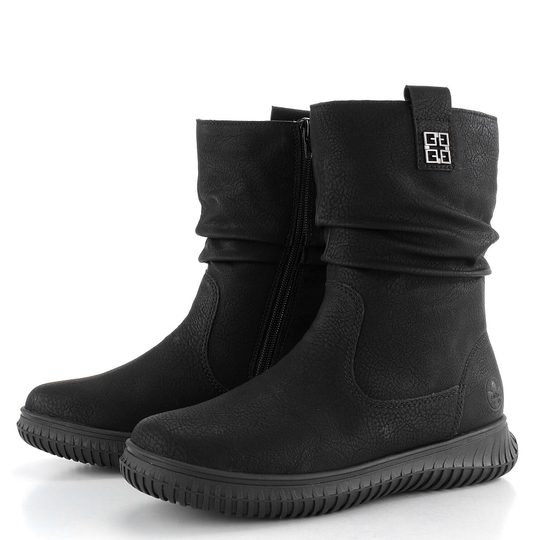 Rieker riasená členková obuv čierna 74283-00