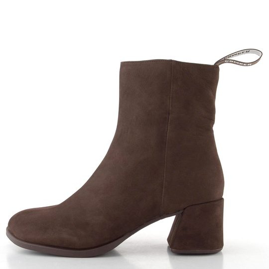 Camper elegantní kotník na podpatku Kora dark brown K400798-002