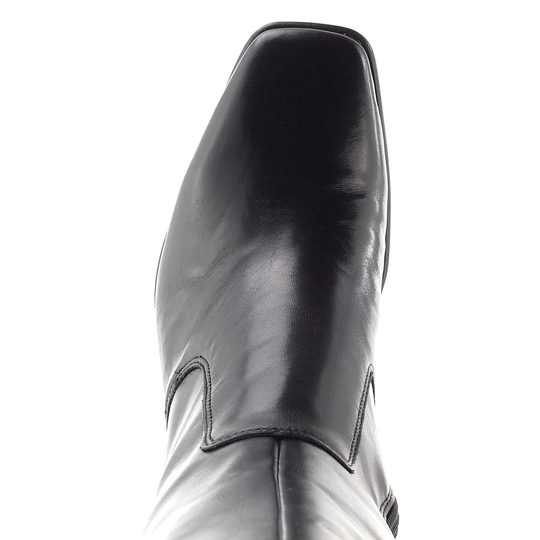Tamaris kozačky na podpatku black 1-25544-47
