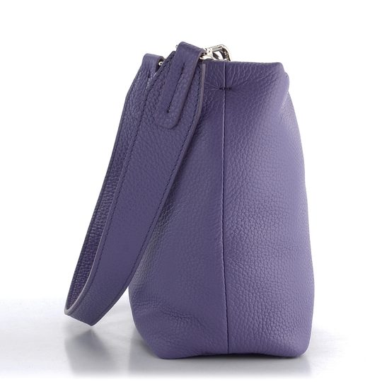 Elega malá kabelka přes rameno fialová/stříbrné kování 69773