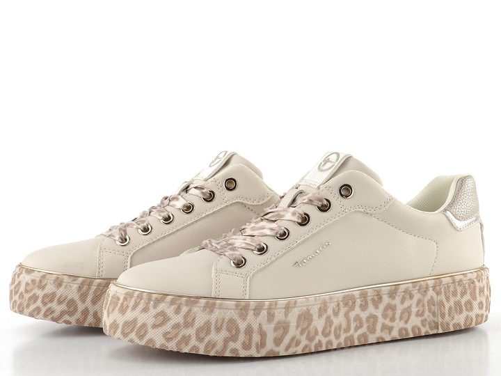 Tamaris tenisky na platformě leopard combi 1-23751-44