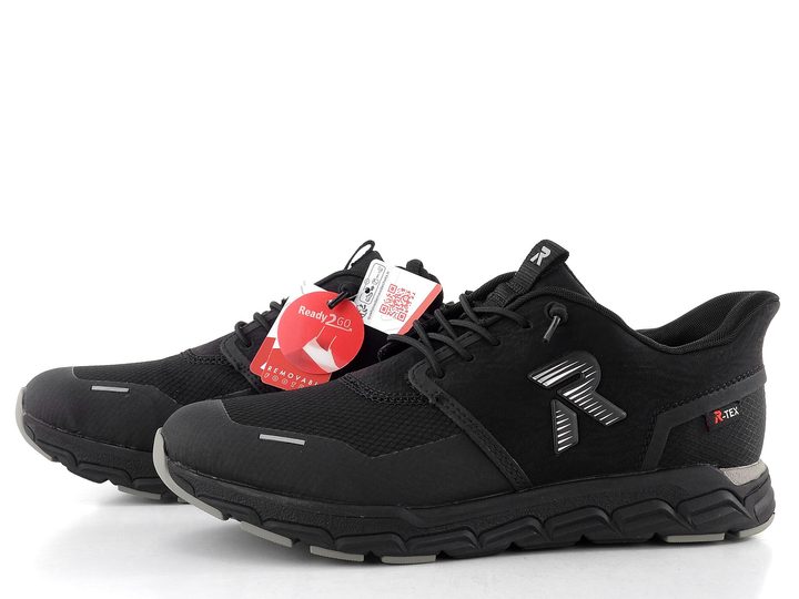 Rieker Sport čierne nazúvacie tenisky M9051-00