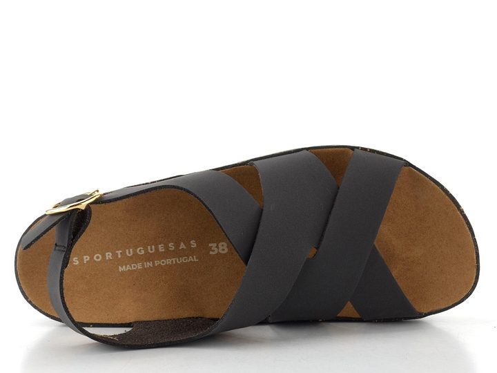 Asportuguesas sandály Cusk black P018278000