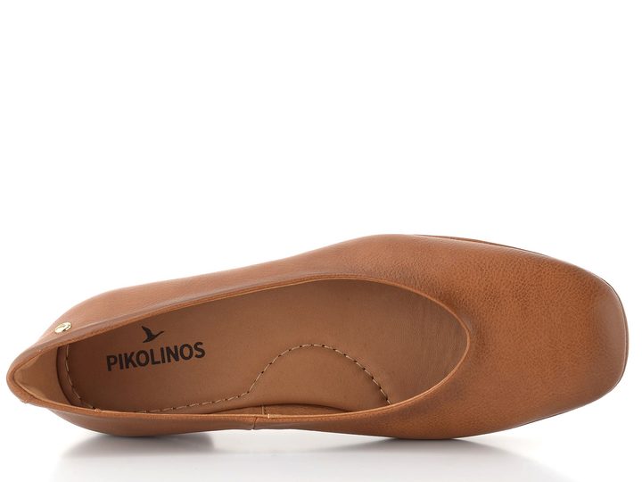 Pikolinos kožené lodičky na nízkém podpatku Ubeda brandy HAW2N-5627CO