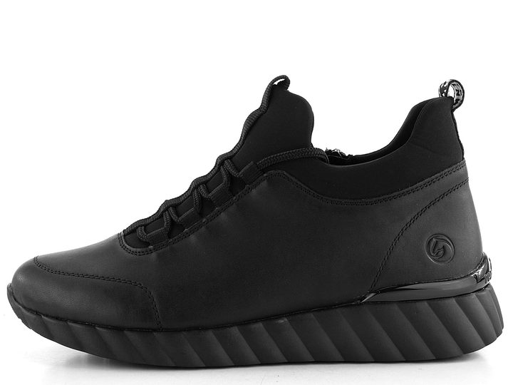 Remonte šnurovacia nízka členková obuv čierna D5977-01