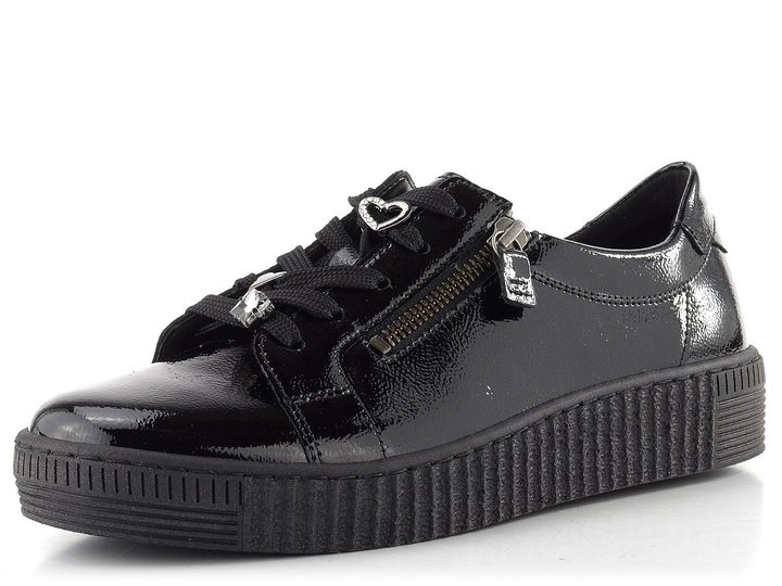 Gabor tenisky na platformě lakované černé 73.339.97