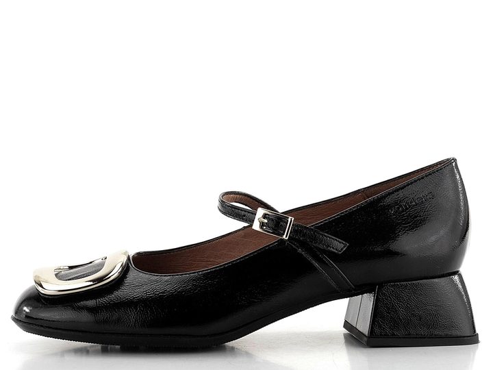 Wonders lodičky se širokým podpatkem a nártovým páskem Negro D-1211