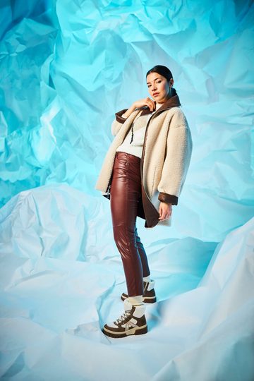 Rieker šněrovací kotník hnědo-bílý X8611-60