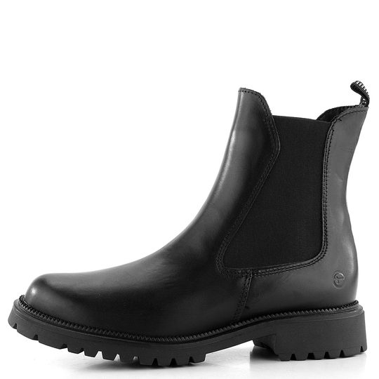 Tamaris černý kožený chelsea kotník 1-25427-41