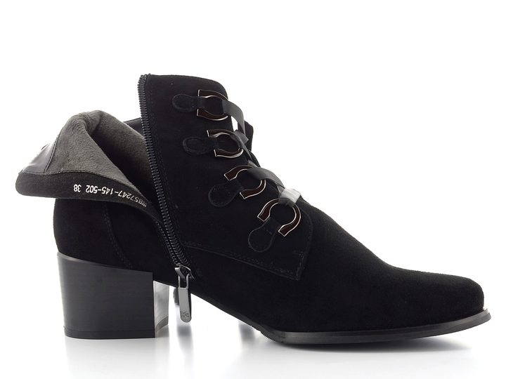 Regarde šněrovací kotník na podpatku Jolene-30 black