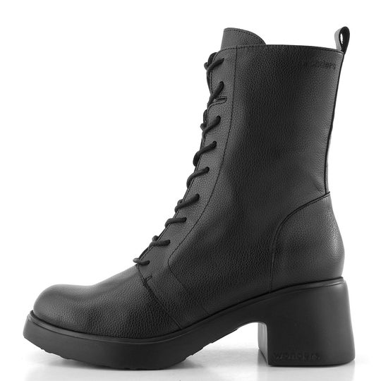 Wonders šněrovací kotník na podpatku negro E-7124