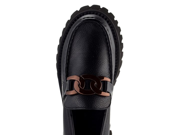 Ara kožené mokasíny na hrubé podešvi Amsterdam Black 12-56721-12