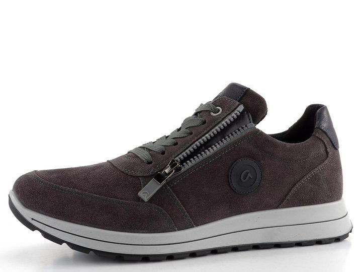 Ara širší pánské tenisky kožené Matteo Steel/Blau 11-24505-15