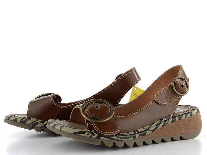 Fly London sandále hnedé Tram Camel P500723002