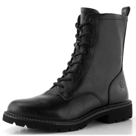 Tamaris hladký šněrovací kotník Black 1-25215-45